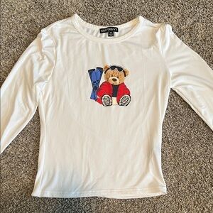 Harper & Ivy Bear Graphic Long Sleeve Tee